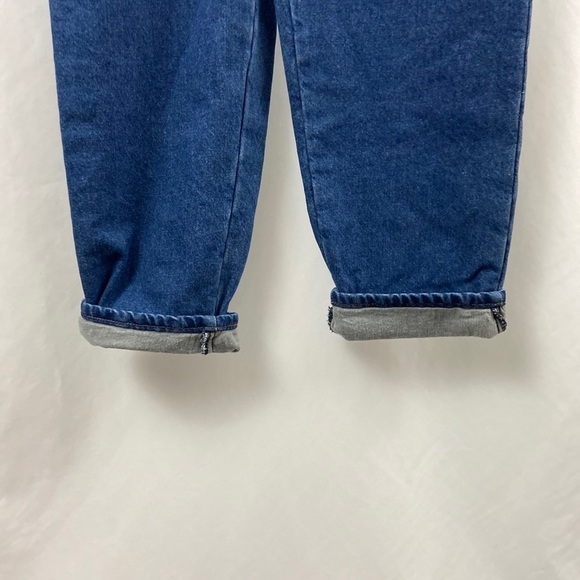Vtg NWT LL Bean Women 12 R  Gray Fleece Blue Jeans - Picture 6 of 12